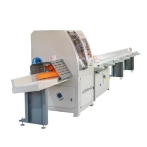 Saifan SF6060 CNC automatic wood cross cut saw machine with 600mm blade for high-speed pallet making and timber cutting