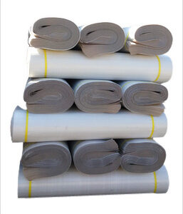 Heavy duty kraft laminated poly sack industrial wrapping paper wrapped around large steel coils